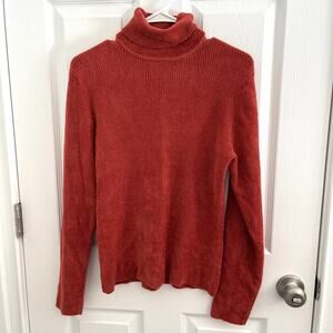 Talbots turtleneck sweater Womens Vtg Stretch Nylon Teddy Bear Knit Cozy Soft L